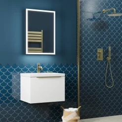 Harbour Glow LED Mirrored Cabinet with Demister Pad & Shaver Socket - 500 x 700mm