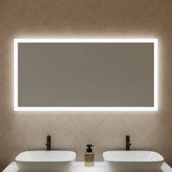 Harbour Glow LED Mirror With Demister Pad & Shaver Socket - 1200 X 600mm