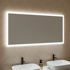 Harbour Glow LED Mirror With Demister Pad & Shaver Socket - 1200 X 600mm