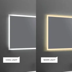 Harbour Glow LED Mirror with Demister Pad & Infrared Touch Button - 800 x 600mm