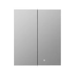 Harbour Glow Recessed Double Door LED Bathroom Mirror Cabinet - 600 x 700mm