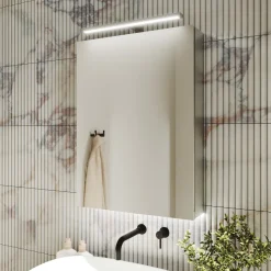 Harbour Grace LED Mirror Cabinet with Demister Pad & Shaver Socket - 500 x 600mm