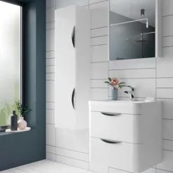 Harbour Grace 1400mm Tall Storage Unit - Gloss White