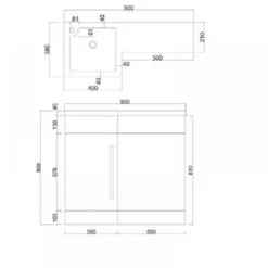 Harbour Icon Compact 900mm Furniture Suite inc. Vanity & Basin and Toilet Unit - Gloss White