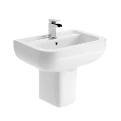 Harbour Icon 550mm 1 Tap Hole Basin & Semi Pedestal
