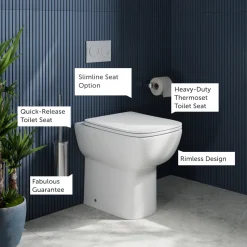 Harbour Icon Rimless Back to Wall Comfort Height Toilet & Soft Close Seat