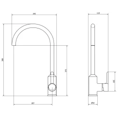 Harbour Icon Single Lever Mono Kitchen Mixer Tap