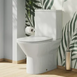 Harbour Identity Close Coupled Rimless Back to Wall Toilet & Soft Close Seat