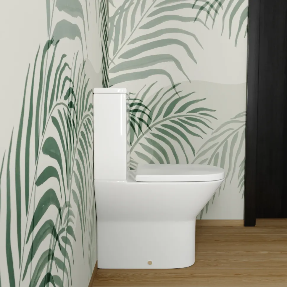 Harbour Identity Close Coupled Rimless Back to Wall Toilet & Soft Close Seat