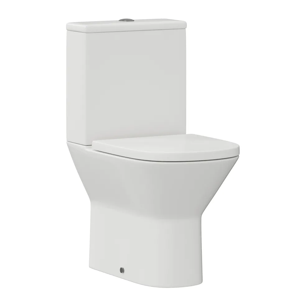 Harbour Identity Close Coupled Rimless Back to Wall Toilet & Soft Close Seat