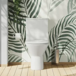Harbour Identity Close Coupled Rimless Back to Wall Toilet & Soft Close Seat