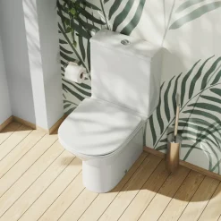 Harbour Identity Close Coupled Rimless Back to Wall Toilet & Soft Close Seat