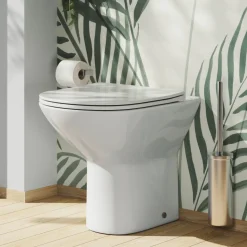 Harbour Identity Comfort Height Rimless Back to Wall Toilet & Soft Close Seat