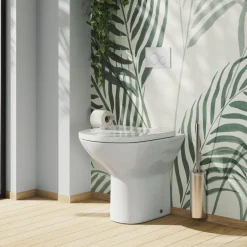 Harbour Identity Comfort Height Rimless Back to Wall Toilet & Soft Close Seat