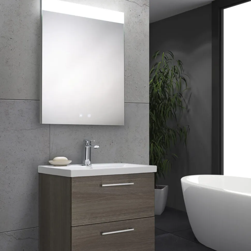 Harbour Identity LED Mirror with Demister Pad & Infrared Touch Button - 500 x 700mm