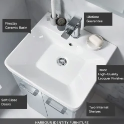 Harbour Identity 600mm Floorstanding Vanity Unit & Basin