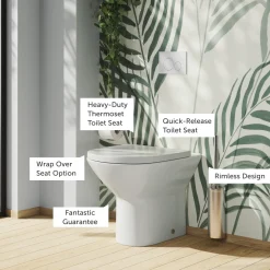 Harbour Identity Rimless Back to Wall Toilet & Soft Close Seat