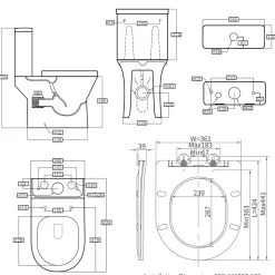 Harbour Identity Rimless Close Coupled Toilet & Soft Close Seat