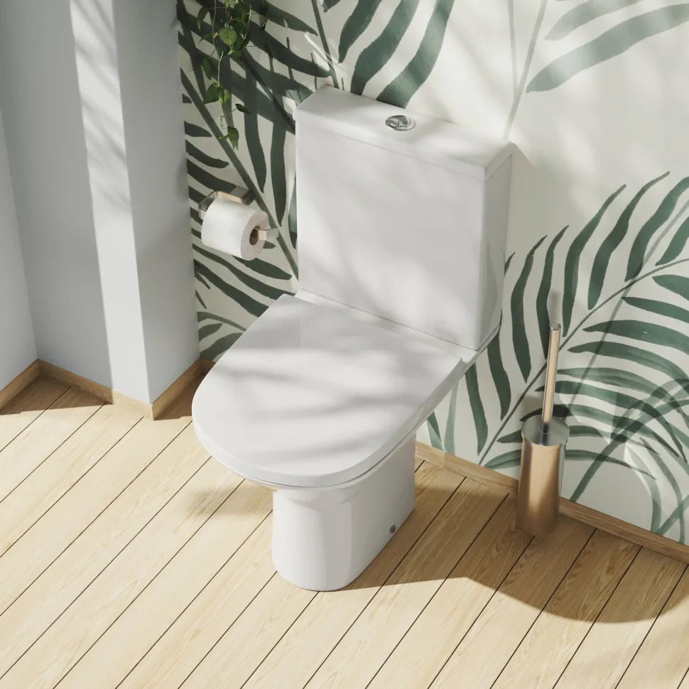 Harbour Identity Rimless Close Coupled Toilet & Soft Close Seat