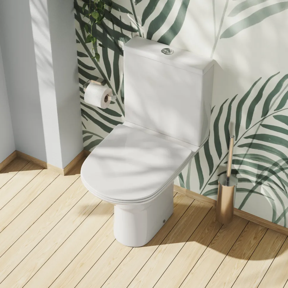 Harbour Identity Rimless Close Coupled Toilet & Soft Close Seat