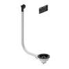 Harbour 90mm Matt Black Basket Strainer Kitchen Sink Waste & Overflow Covers