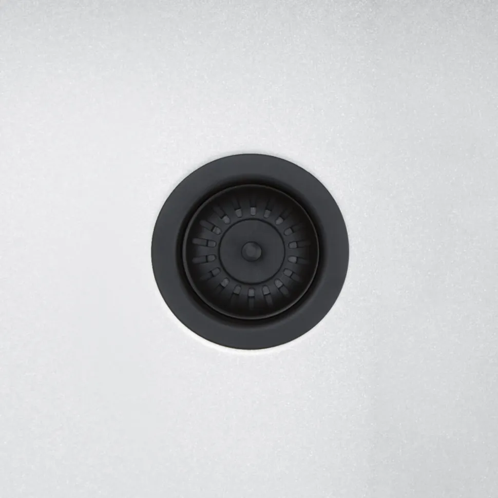 Harbour 90mm Matt Black Basket Strainer Kitchen Sink Waste & Overflow Covers