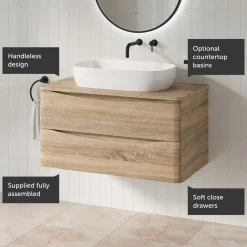 Harbour Origin 900mm Wall Mounted Vanity Unit & Countertop