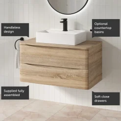 Harbour Origin 900mm Wall Mounted Vanity Unit & Countertop