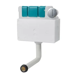 Harbour Pneumatic Dual Flush Concealed Cistern with Polystyrene Jacket & Chrome Button