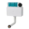 Harbour Pneumatic Dual Flush Concealed Cistern with Polystyrene Jacket & Matt Black Button