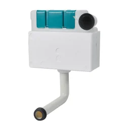 Harbour Pneumatic Dual Flush Concealed Cistern with Polystyrene Jacket & Matt Black Button