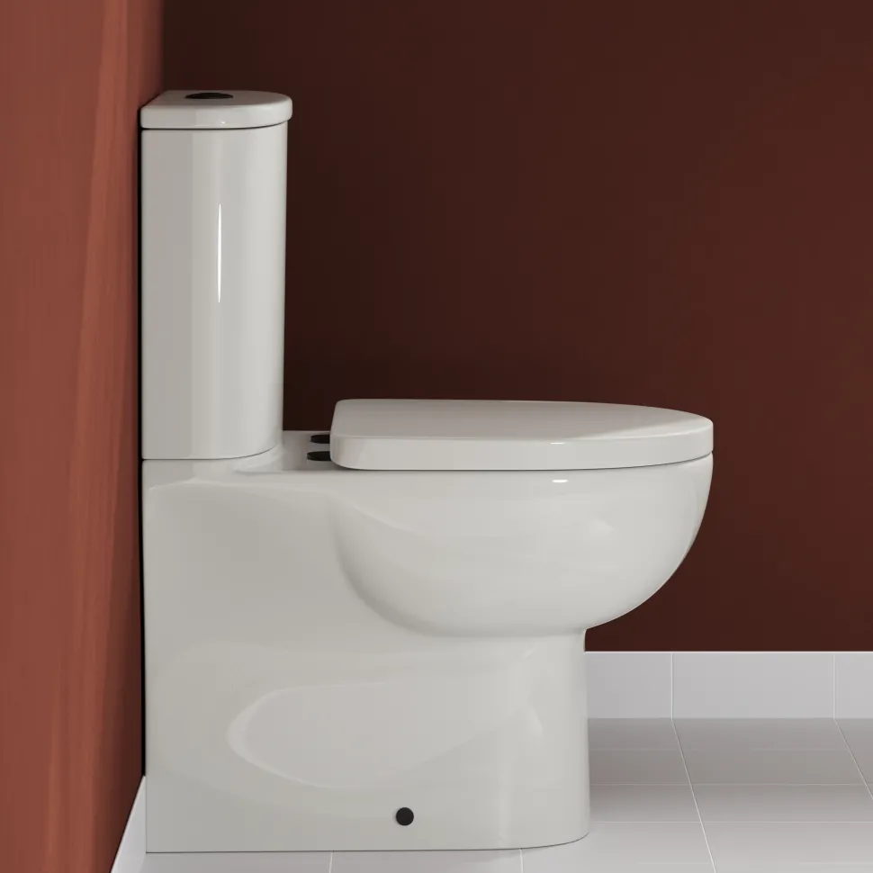Harbour Serenity Rimless Back To Wall Close Coupled Toilet with Soft Close Seat