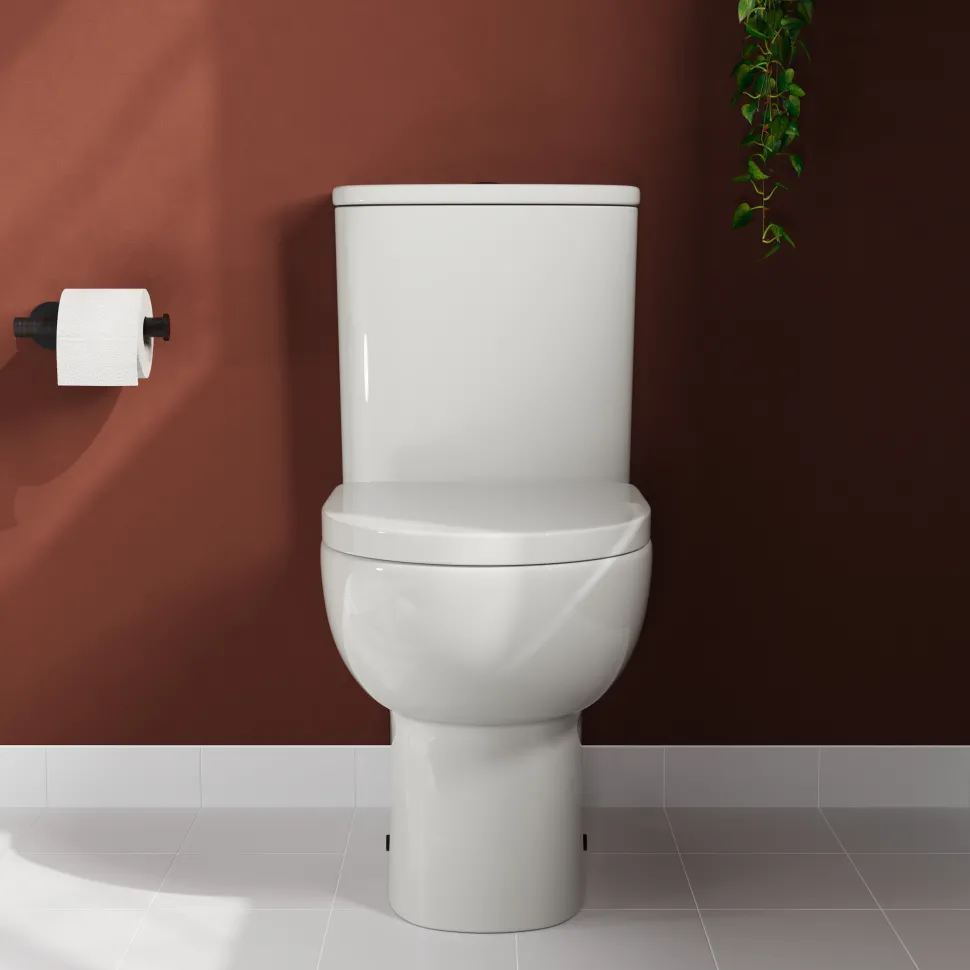 Harbour Serenity Rimless Back To Wall Close Coupled Toilet with Soft Close Seat