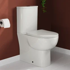 Harbour Serenity Rimless Back to Wall Comfort Height Toilet with Cistern & Soft Close Seat
