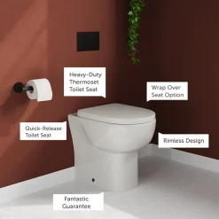 Harbour Serenity Rimless Back to Wall Toilet with Soft Close Seat