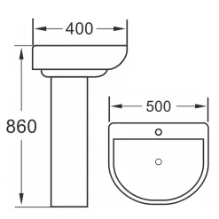 Harbour Serenity Rimless Toilet & Basin Bathroom Suite