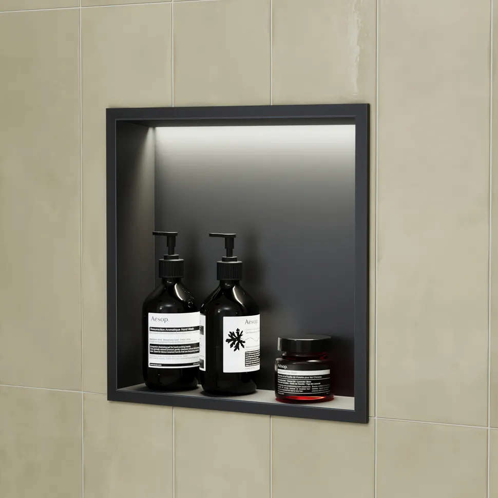 Harbour Shower Niche with LED Light Strip - 305 x 305mm