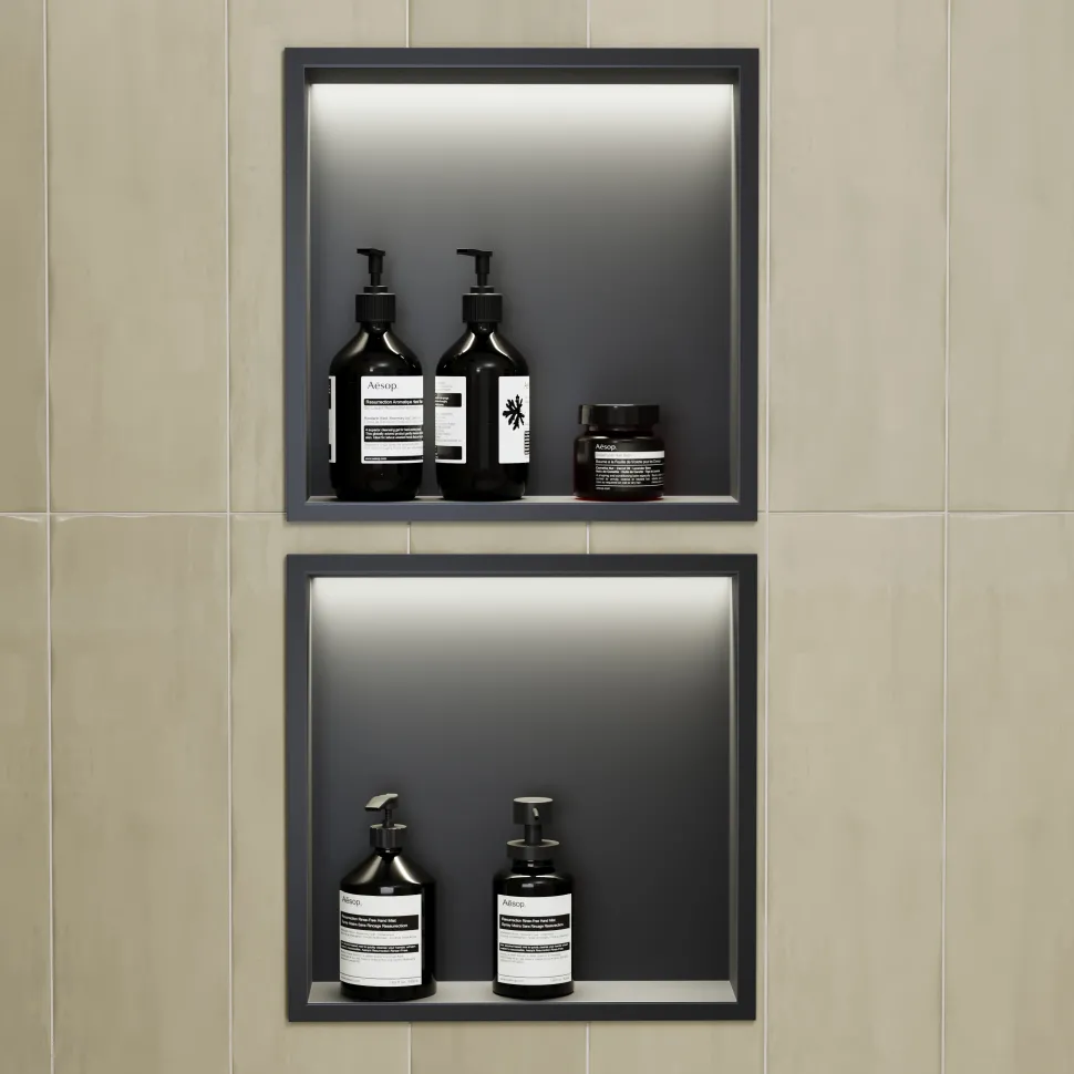 Harbour Shower Niche with LED Light Strip - 305 x 305mm