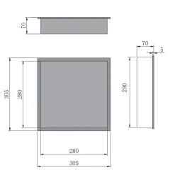 Harbour Shower Niche 305 x 305mm