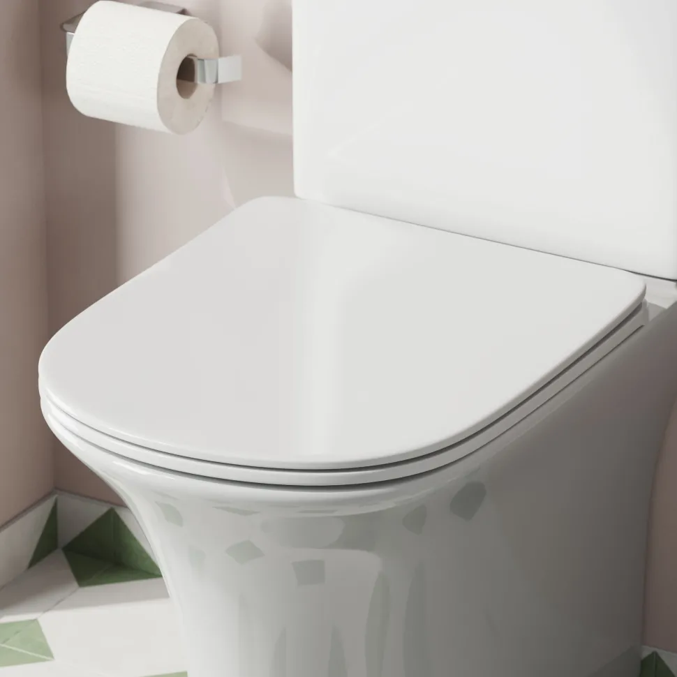 Harbour Soft Close Round Slimline Toilet Seat With Quick Release Hinges