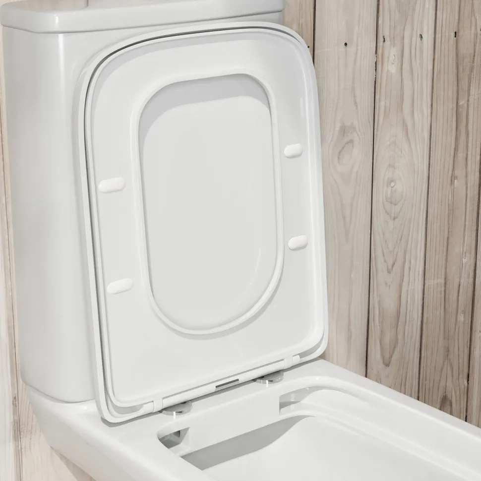 Harbour Soft Close Square Wrap Over Toilet Seat With Quick Release Hinges