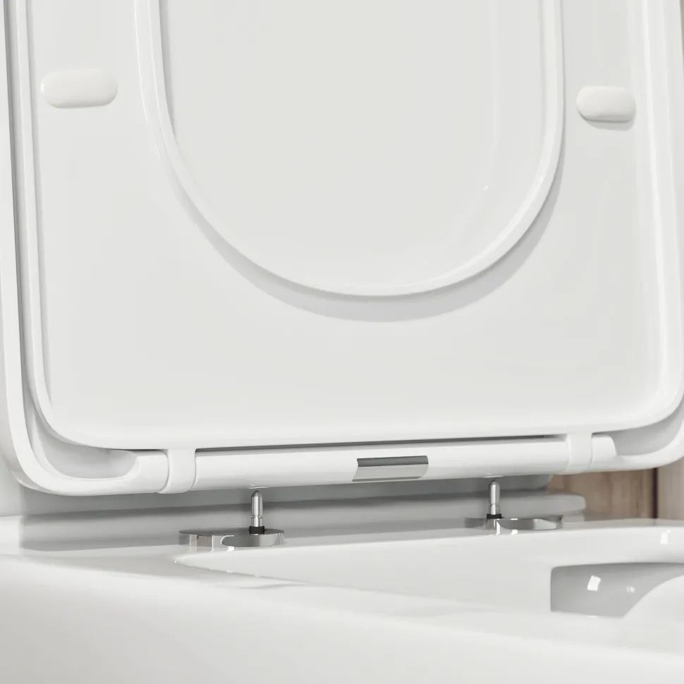 Harbour Soft Close Square Wrap Over Toilet Seat With Quick Release Hinges