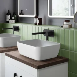 Harbour Soft Square Matt Finish Countertop Basin - 455 x 325mm