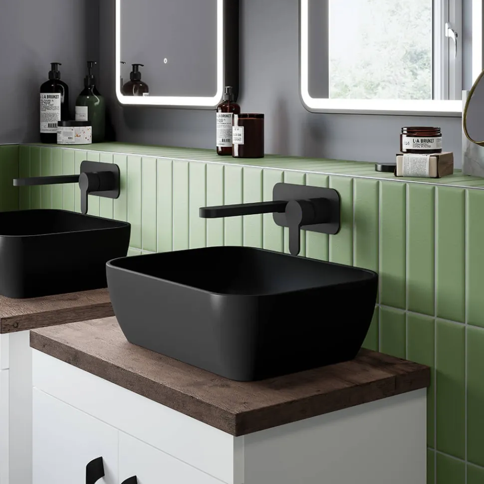 Harbour Soft Square Matt Finish Countertop Basin - 455 x 325mm