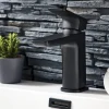 Harbour Status Basin Mixer Tap & Waste - Matt Black