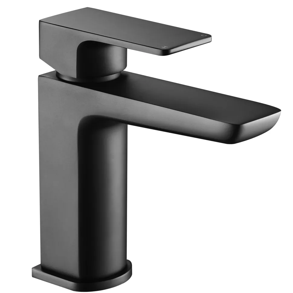 Harbour Status Basin Mixer Tap & Waste - Matt Black
