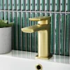 Harbour Status Basin Mixer Tap with Slotted Basin Waste - Brushed Brass