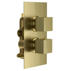 Harbour Status Brushed Brass 1 Outlet Thermostatic Concealed Shower Valve