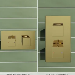 Harbour Status Brushed Brass 1 Outlet Thermostatic Concealed Shower Valve