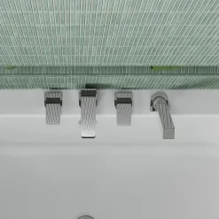 Harbour Status Chrome 4 Hole Bath Mixer with Pull Out Handset & Shower Kit